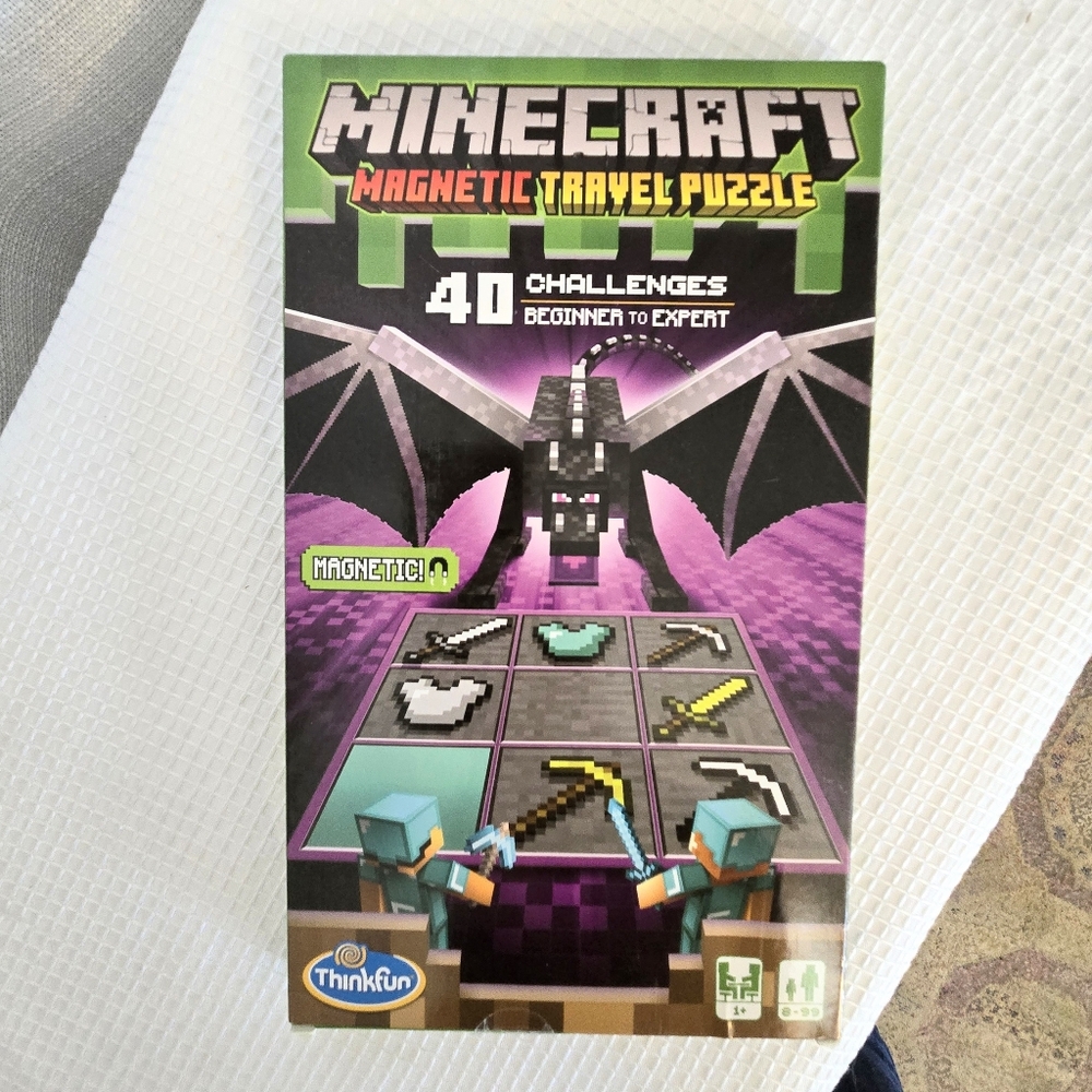 Unopened ThinkFun Minecraft Magnetic Travel Puzzle 40 Challenges Complete Game